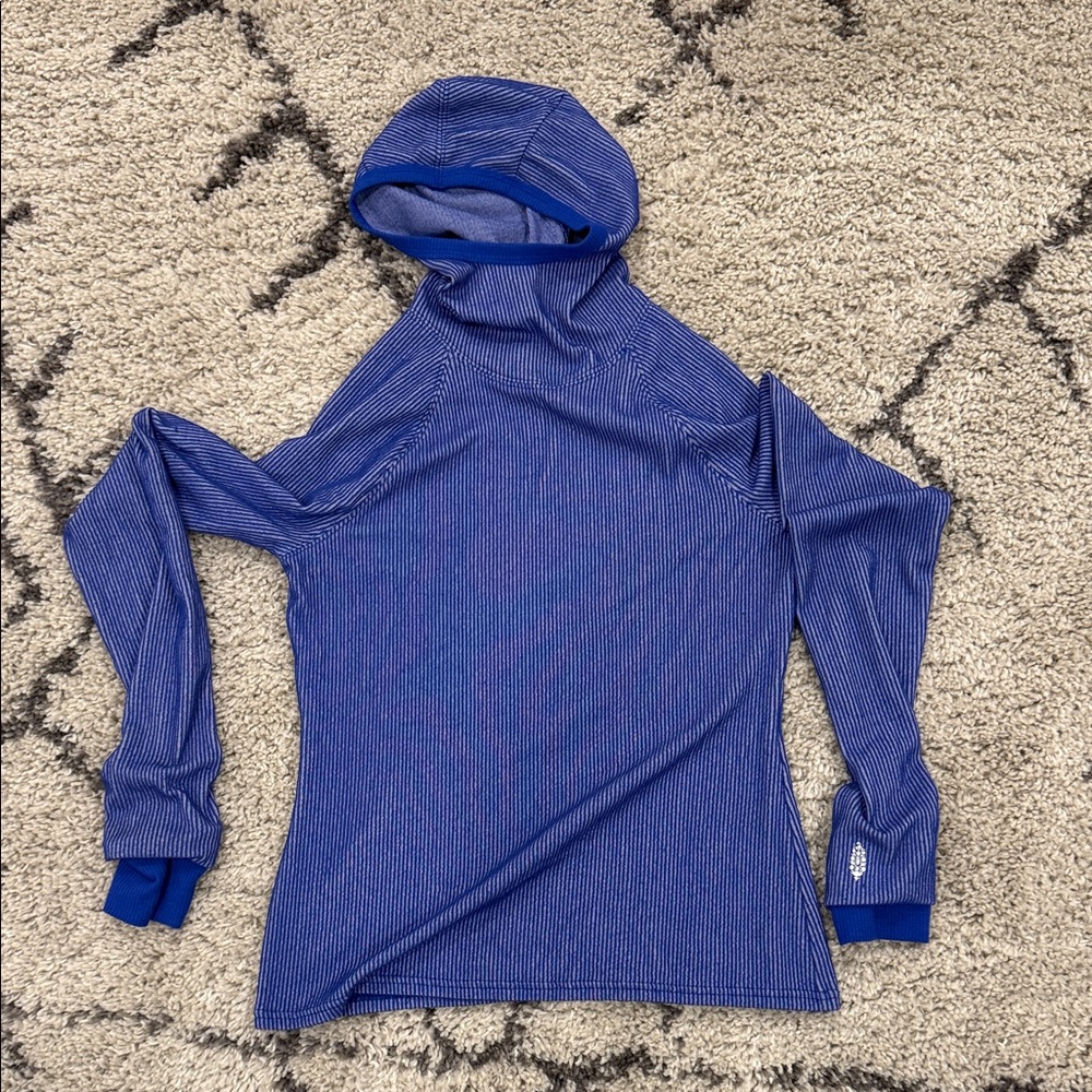 FP Movement by Free People Blue Striped Hoodie